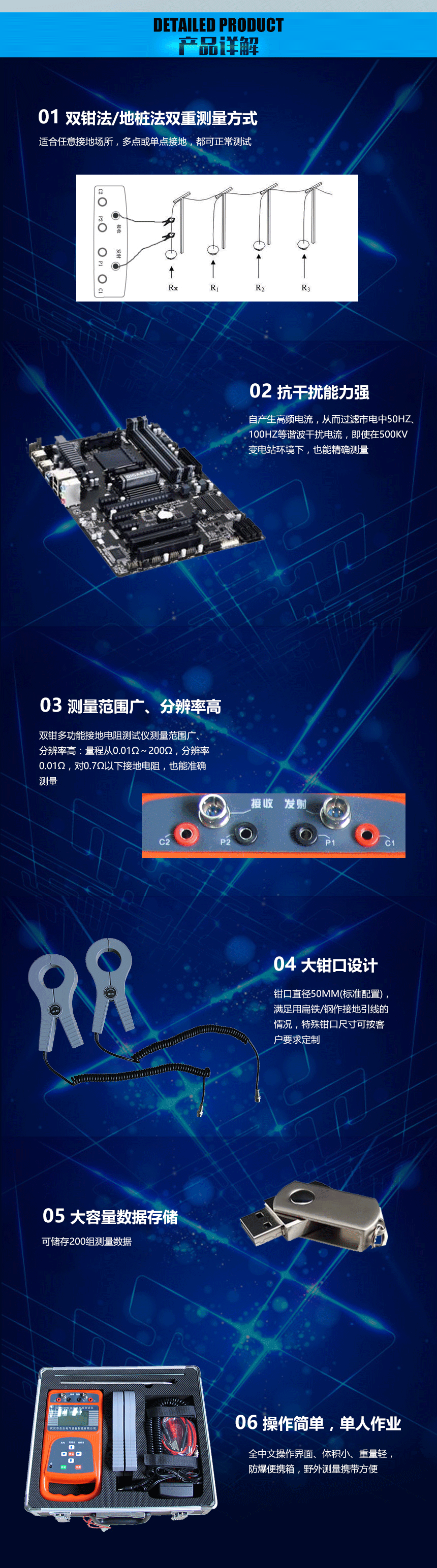 接地電阻測試儀，雙鉗多功能接地電阻測試儀