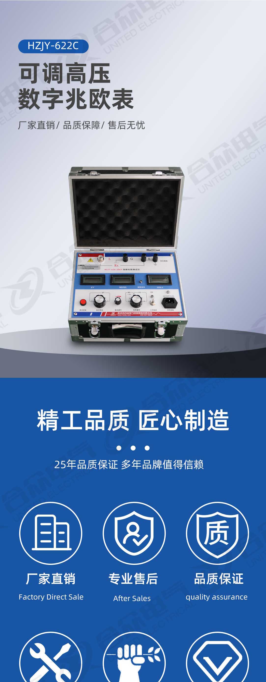 可調高壓數字兆歐表